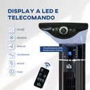 Ventilatore a Colonna 60W con 3 Velocità Ø32x106,8 cm 3 Modalità e Timer 8h in ABS Nero