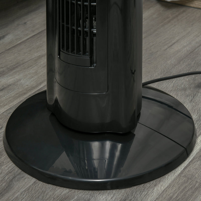 Ventilatore a Colonna 60W con 3 Velocità Ø32x106,8 cm 3 Modalità e Timer 8h in ABS Nero