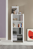 Armadio Libreria Doppia Anta 70x35x140 cm Dalia Bianco Lucido  