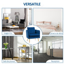 Poltrona Imbottita 63x61x80 cm in Velluto Blu