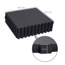 Tappeto Puzzle in EVA per Casa e Palestra Antiscivolo 8 Pezzi con Bordi Nero 63.5x63.5x2 cm 