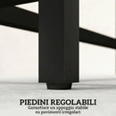 Panchina Moderna Industriale da Esterno 117x36x44 cm Senza Schienale in Acciaio Nero      