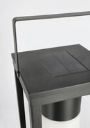 Lampada Lanterna Solare 17x17x38h cm con Manico Nero