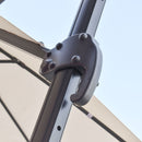 Ombrellone da Giardino Decentrato 2x3m in Alluminio Telo in Poliestere Panna