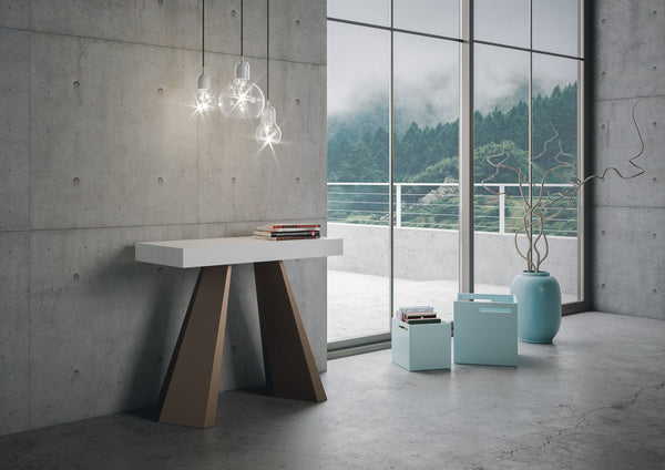 prezzo Consolle Allungabile 90-196x40x77 cm in Nobilitato Bianco