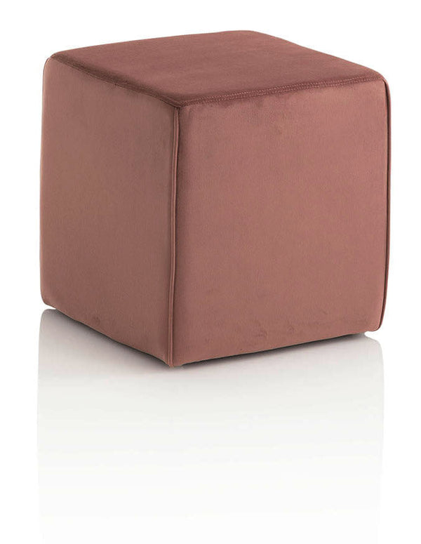 online Pouf Imbottita 38x38x38 cm in Velluto Rosa