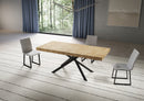 Tavolo Allungabile 180-284x90x74 cm Niket Quercia Natura Gambe Antracite