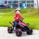 Quad Elettrico per Bambini 12V 2 Velocità Fari LED Rosa 