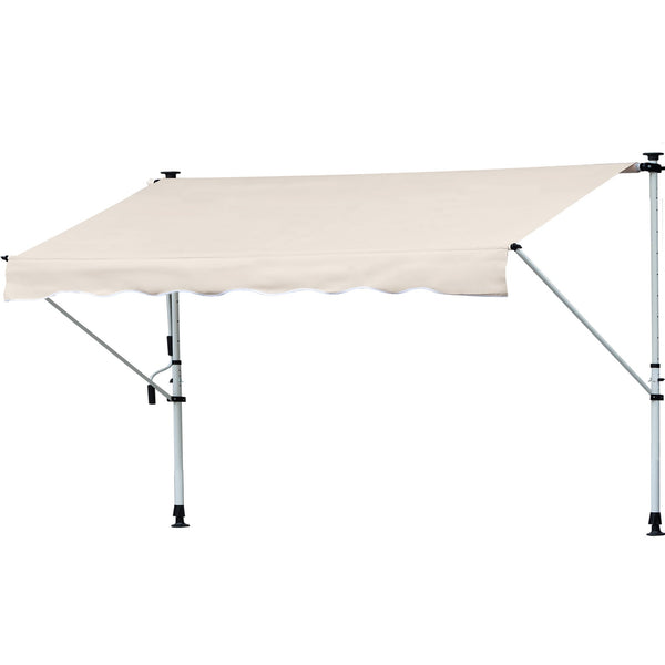 online Tenda da Sole Avvolgibile 4x1,2m Autoportante Bianca
