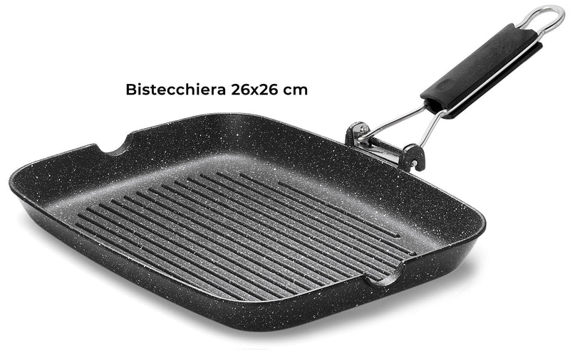 Batteria di Pentole 4 Pezzi in Alluminio Pressofuso Antiaderente Olympia Hard Cook