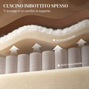 Poltrona Relax Reclinabile Manuale 155° 69x91x100 cm con Poggiapiedi in Pelle PU Marrone Scuro      