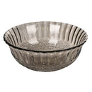 Set 2 Insalatiere con Decoro in Rilievo in Vetro VdE Tivoli 1996 Imperial Fumè e Grigio