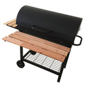 Barbecue a Carbone  con Coperchio 108x72x101 cm in Acciaio Inox con Ruote Gringo