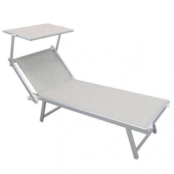 Lettino Prendisole da Giardino Bari 181x61x38 h cm in Alluminio Grigio acquista