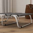 Brandina Lettino per Cani Piccoli Pieghevole 71x58x20 cm per Interno ed Esterno in Metallo e Tessuto Oxford Grigio