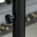 Ombrellone da Giardino Decentrato Ø295x194 cm in Acciaio e Poliestere Marrone chiaro e crema