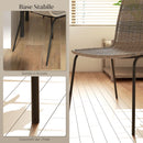 Set 2 Sedie da Pranzo Stile Boho Chic con Schienale Basso 48x55x85 cm Rivestimento in Rattan PE Giallo