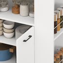 Carrello da Cucina con Armadietto e Ripiani Scaffale Portaspezie 75x40x80,5 cm color Rovere e Bianco  