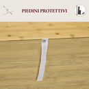 Credenza Mobile Soggiorno in Stile Boho 2 Ante in Rattan e Bambù 60x27x67,5 cm 