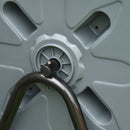 Compostiera da Giardino 71x65x96 cm Girevole a 2 Sezioni con 8 Prese d'Aria in Acciaio e PP Grigio  