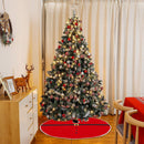 Copri base Albero di Natale in Tessuto Rosso cm Ø100