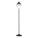 Lampada da Terra con Paralume E27 Estraibile in Metallo  Nera