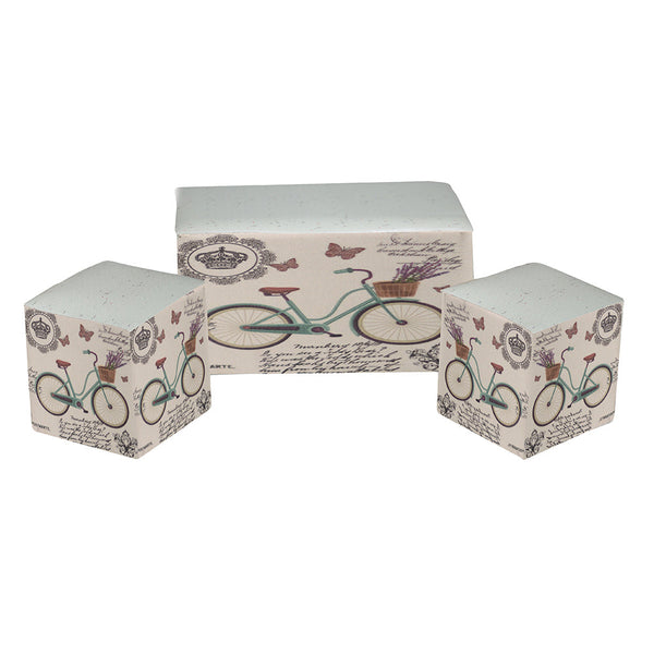 Set 2 Pouf e Panca in Similpelle 60x30x33 cm Bicicletta acquista