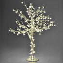 Albero di Natale Luminoso con 384 Led Bianco Caldo H150cm Ciliegio