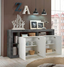 Madia Mogol 4 ante bianco lucido ossido 184x42x93H cm