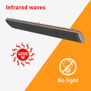 Pannello Radiante Riscaldante Industriale ad Infrarossi 200x18,9x6,7 cm 4000W Sined  Nero