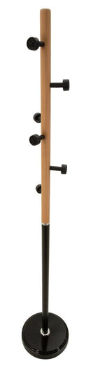 Appendiabiti da Terra Rock Ø30x176 cm in Metallo e Quercia      