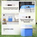 Frigo Portatile Elettrico per Auto 48W 40x30x43 cm 24L Bianco e Blu