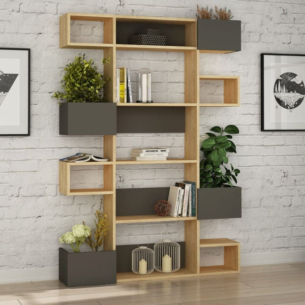 sconto Libreria design 120x171 cm Niho rovere antracite