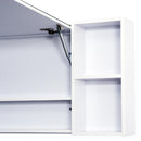 Specchio Armadietto da Bagno Pensile Bianco 90x50x12 cm 