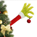 Decorazione per Albero di Natale a Braccio di Elfo 30x25x70 cm in Tessuto Imbottito Verde      