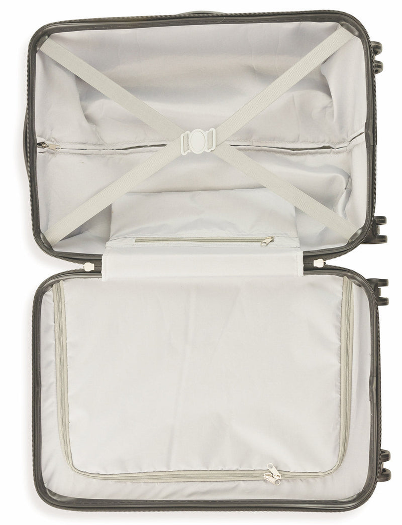 Trolley Valigia Bagaglio a Mano Rigida in Policarbonato 4 Ruote TSA Soriani Blu Scuro