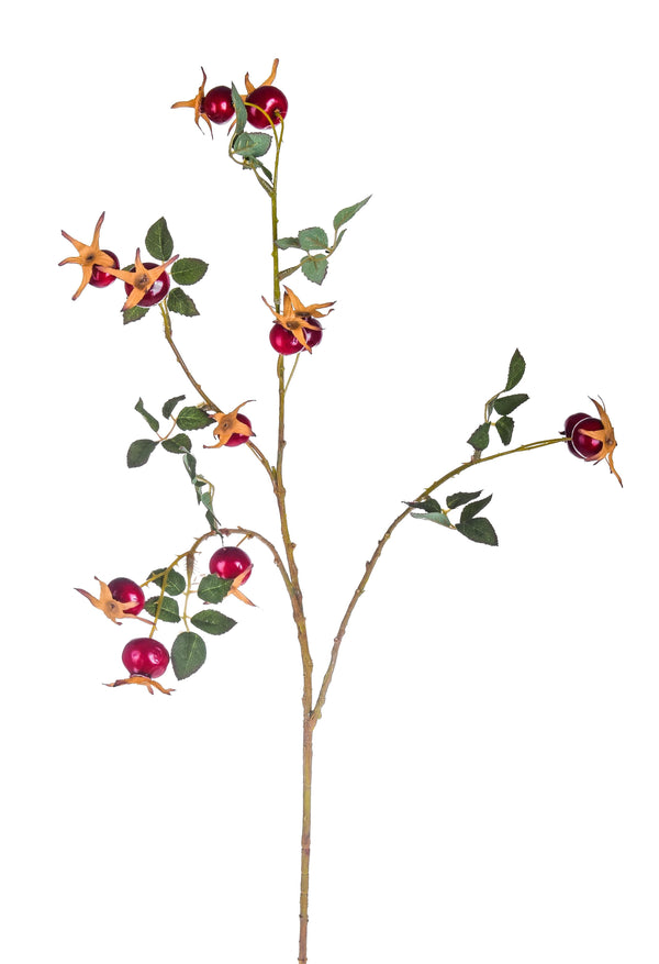 online Set 4 Rose Artificiali Selvatica Composta da 4 Fiori Artificiali Altezza 83 cm rosso