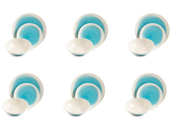 sconto Servizio Piatti 18 Pezzi in Gres Villa d'Este Mare