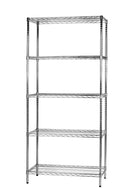 Scaffale 5 Ripiani 90x45x200 cm in Metallo Cromato Tosini