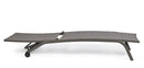 Lettino Prendisole da Giardino 61x192x96 cm con Ruote in Alluminio Tortora