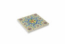 Set 6 Sottobicchieri Quadrati in Ceramica Fondo in Sughero 10x10 cm VdE Tivoli 1996 Costiera