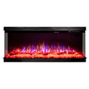 Camino Elettrico da Incasso 56,1x103,5x31,7 cm Effetto Fiamma 1500W Haiti 40 Nero