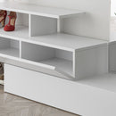 Mobile ingresso 137x35x154 cm Ramda bianco con specchio