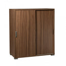 Mobiletto 2 Ante Scorrevoli 75x38x85 h cm in Truciolare bilaminato Noce