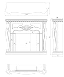 Camino Elettrico da Pavimento Effetto Fiamma 1500W Tagu Gala Noce
