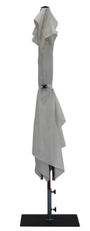 Ombrellone da Giardino 3x2 m Palo Ø38 mm in Alluminio Effetto Legno Tessuto Poliestere Trend Wood Bianco