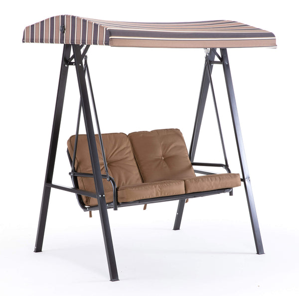 Dondolo da Giardino 2 Posti 145x106x174 cm in Acciaio Ischia sconto