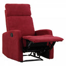 Poltrona Relax Manuale Reclinabile in Tessuto Bordeaux