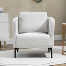 Poltroncina 73x74x82 cm in Velluto a Coste Grigio