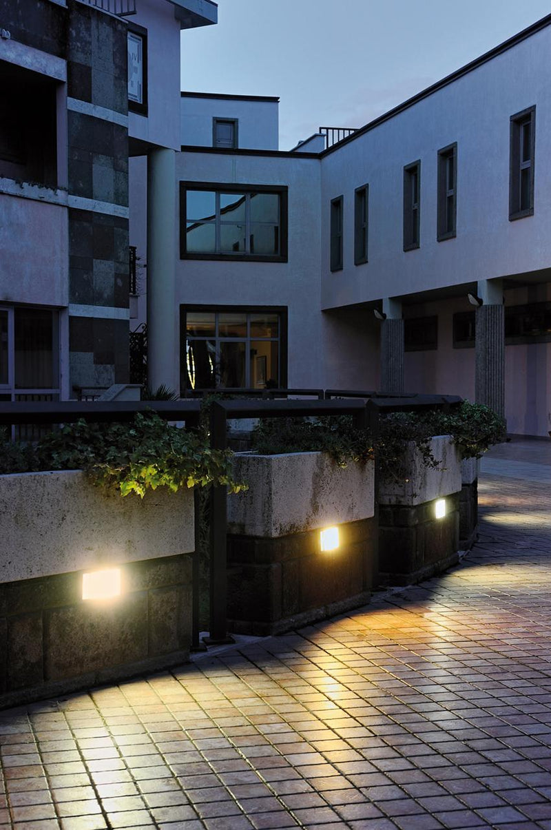 Faretto Segnapassi a Incasso da Esterno a LED 10W da Parete con Griglia Sovil Escape Nero